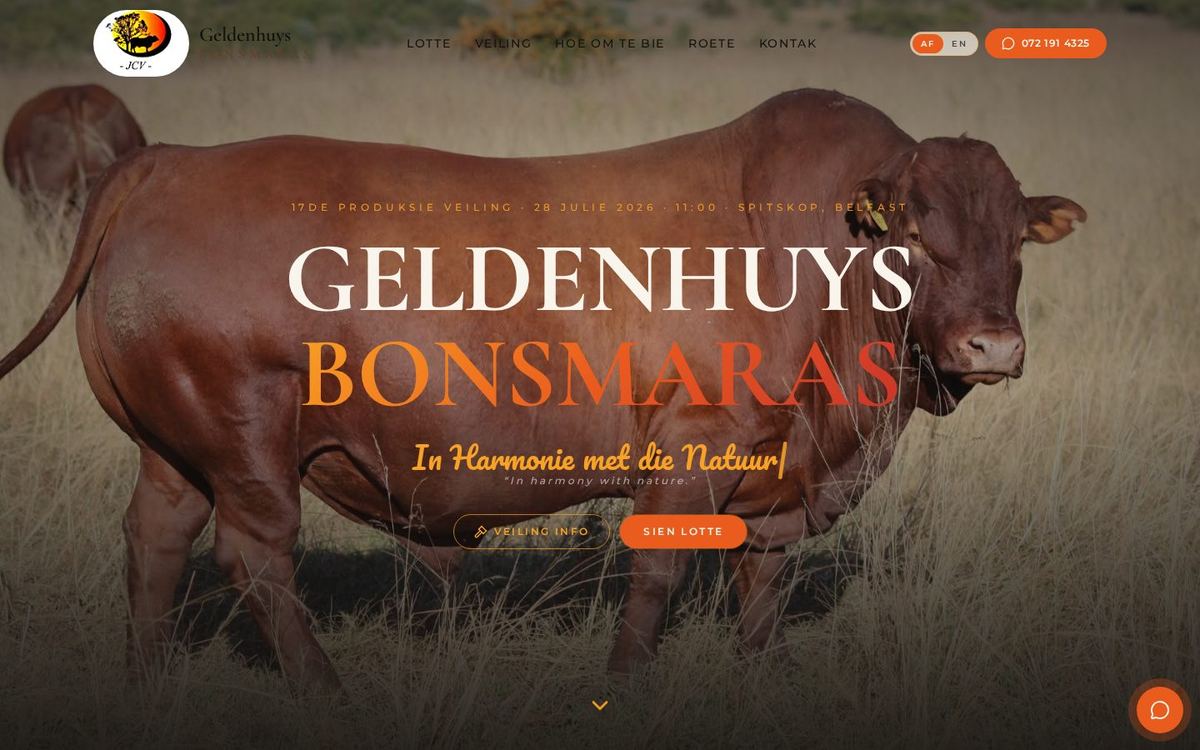 Geldenhuys Bonsmaras website home page